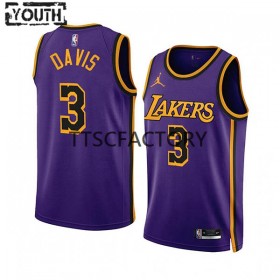 Dres Los Angeles Lakers Anthony Davis 3 Jordan 2022-23 Statement Edition Ljubičasta Swingman - Dječji